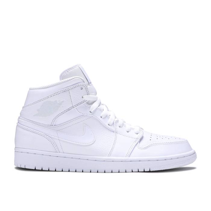 ナイキ エアジョーダン Air Jordan 【 Jordan 1 Mid \u0027Triple White\u0027 2018 Men White/White 】 ミッド メンズ 白いこと 白いこと