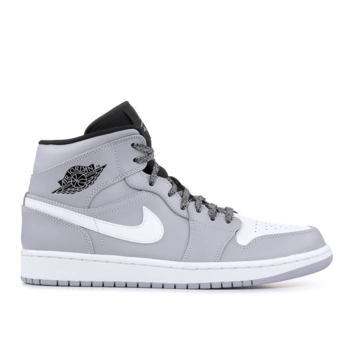 ナイキ エアジョーダン Air Jordan 【 Jordan 1 Mid \u0027Wolf Grey\u0027 Men Wolf Grey/White-Black 】 ミッド メンズ 薄墨色 薄墨色