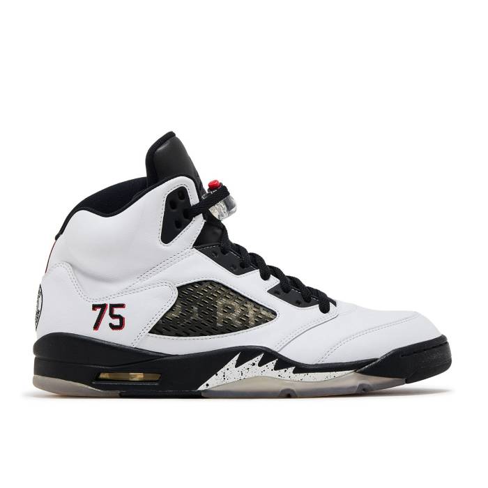 ナイキ エアジョーダン Air Jordan 【 Paris Saint-Germain X Jordan 5 Retro \'Friends & Family\' Men White/Black-Black-Challenge Red 】 レトロ メンズ 白色 ホワイト Red 赤・レッド