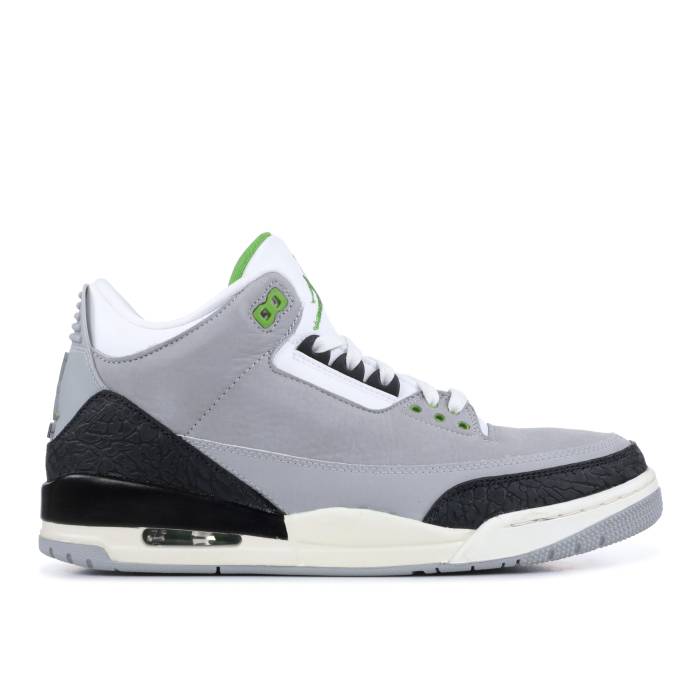 ナイキ エアジョーダン Air Jordan 【 Jordan 3 Retro Chlorophyll Men Light Smoke Grey/Chlorophyll-Black-White-Sail 】 レトロ メンズ 灰色 グレー