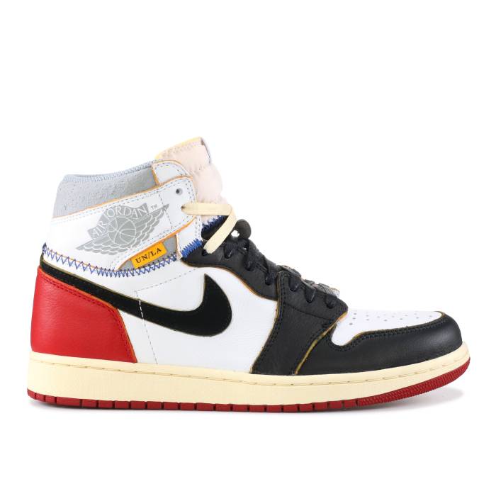 ナイキ　エアジョーダン Air Jordan 【 Union La X Jordan 1 Retro High Nrg 'Black Toe' Men White/Black/Varsity Red/Wolf Grey 】 Union ユニオン ロサンゼルス レトロ ハイ メンズ 白色 ホワイト 黒色 ブラック Red 赤・