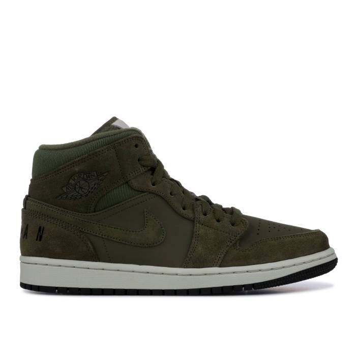 ナイキ エアジョーダン Air Jordan 【 Jordan 1 Retro Mid 'Olive Canvas' Men Olive Canvas/Black-Light Bone-Cone 】 レトロ ミッド メンズ olive オリーブ|スニケス