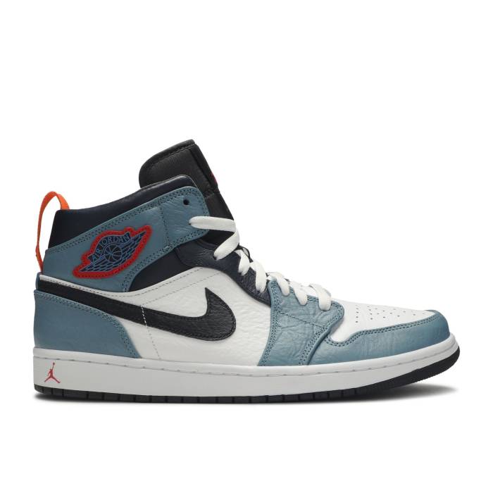 ナイキ エアジョーダン Air Jordan 【 Facetasm X Jordan 1 Mid \u0027Fearless\u0027 Men White/Teal/Black/Red 】 ミッド メンズ 白いこと 白いこと 黒いこと 黒いこと Red 赤・赤いこと