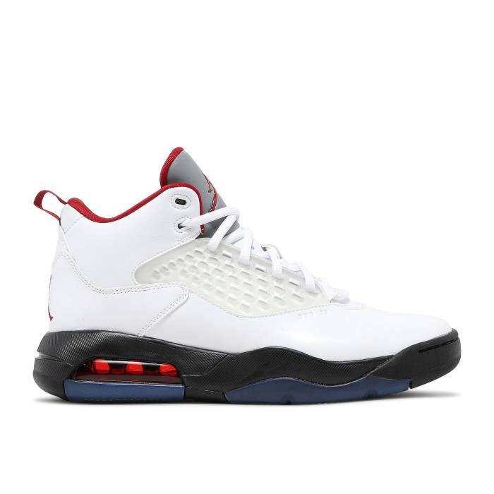ナイキ エアジョーダン Air Jordan 【 Jordan Maxin 200 \u0027Fire Red\u0027 Men White/Black/Reflect Silver/Gym Red 】 メンズ 白いこと 白いこと 黒いこと 黒いこと Silver しろがね色・しろがね色 Red 赤・赤いこと