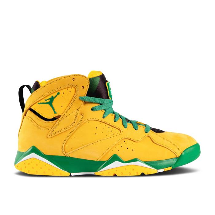 ナイキ　エアジョーダン Air Jordan 【 Jordan 7 Retro 'Oregon Duck Rosebowl' Pe Men University Gold/Classic Green/Black 】 レトロ メンズ ゴールド クラシック green 緑・グリーン 黒色 ブラック