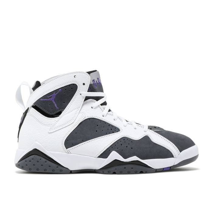 ナイキ エアジョーダン Air Jordan 【 Jordan 7 Retro Flint 2021 Men White/Flint Grey/Black/Varsity Purple 】 レトロ メンズ 白色 ホワイト 灰色 グレー 黒色 ブラック Purple 紫・パープル