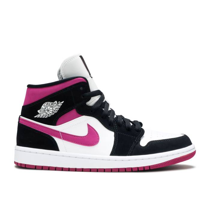 ナイキ エアジョーダン Air Jordan 【 Wmns Jordan 1 Mid \u0027Cactus Flower\u0027 Women Black/Cactus Flower/White 】 ミッド レディース 黒いこと 黒いこと 白いこと 白いこと
