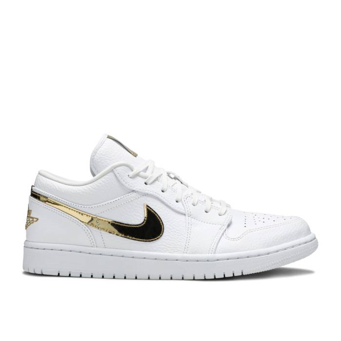 ナイキ エアジョーダン Air Jordan 【 Wmns Jordan 1 Retro Low \u0027White Metallic Gold\u0027 Women White/Metallic Gold 】 レトロ レディース 白いこと 白いこと ゴールド