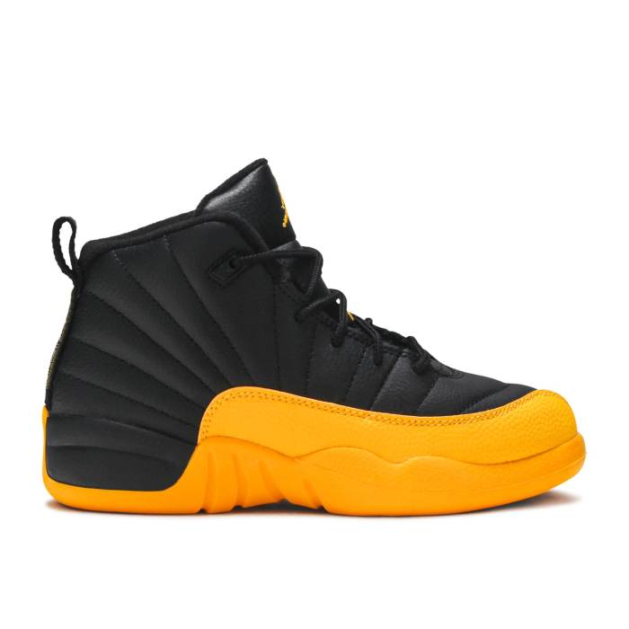ナイキ エアジョーダン Air Jordan 【 Jordan 12 Retro Ps University Gold Youth Black/Black/University Gold 】 レトロ ジュニア キッズ 黒色 ブラック ゴールド