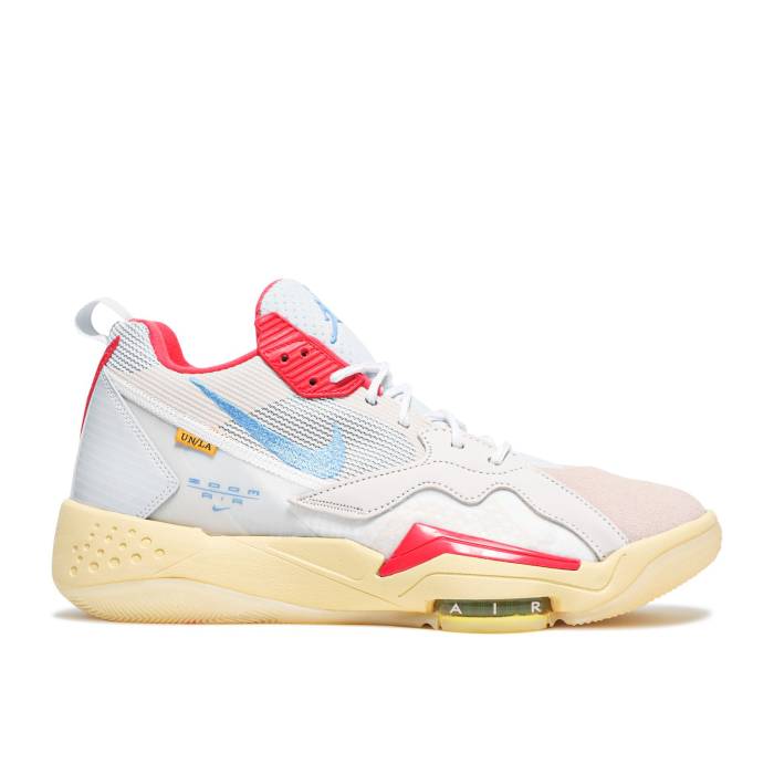 ナイキ エアジョーダン Air Jordan 【 Union La X Jordan Zoom \u002792 \u0027Guava Ice\u0027 Men Guava Ice/Light Bone/Brigade Blue/Light Fusion Red 】 Union 単位労働組合 天使の都市 望遠レンズ メンズ 青み 青色 Fusion 核融合反応 Red 赤
