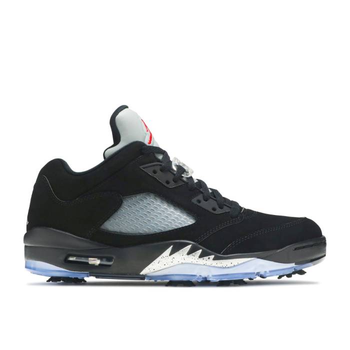 ナイキ エアジョーダン Air Jordan 【 Jordan 5 Low Golf \u0027Metallic\u0027 Men Black/Fire Red/Metallic Silver 】 golf ゴルフ メンズ 黒いこと 黒いこと たき火 Red 赤・赤いこと Silver しろがね色・しろがね色