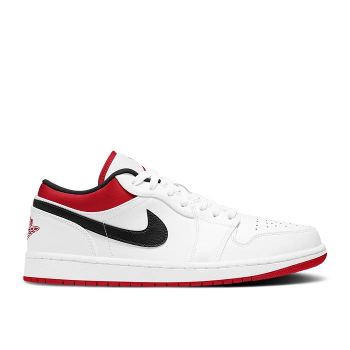 ナイキ　エアジョーダン Air Jordan 【 Jordan 1 Low 'White University Red' Men White/University Red/Black 】 メンズ 白色 ホワイト Red 赤・レッド 黒色 ブラック