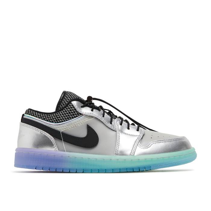 ナイキ　エアジョーダン Air Jordan 【 Wmns Jordan 1 Low Se 'Metallic Silver Gradient' Women White/Multi-Color/Metallic Silver/Black 】 Silver 銀色・シルバー レディース 白色 ホワイト Silver 銀色・シルバー 黒色 ブラ