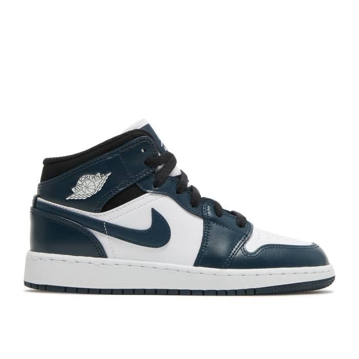 ナイキ エアジョーダン Air Jordan 【 Jordan 1 Mid Gs Armory Navy Youth Armory Navy/Black/White 】 ミッド ジュニア キッズ 紺色 ネイビー 黒色 ブラック 白色 ホワイト