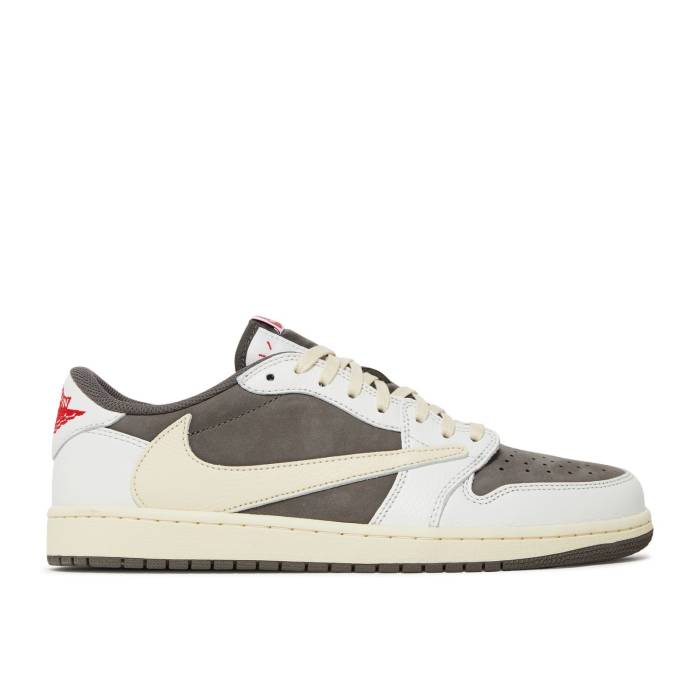 ナイキ エアジョーダン Air Jordan 【 Travis Scott X Jordan 1 Retro Low Og \u0027Reverse Mocha\u0027 Men Sail/University Red/Ridgerock 】 レトロ メンズ Red 赤・赤いこと メンズ靴-スニーカー