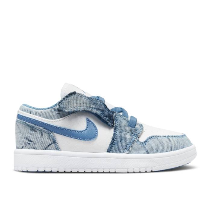 ナイキ エアジョーダン Air Jordan 【 Jordan 1 Low Alt Ps \u0027Washed Denim\u0027 Youth White/Dutch Blue/White 】 お坊っちゃん キッズ 白いこと 白いこと 青み 青色