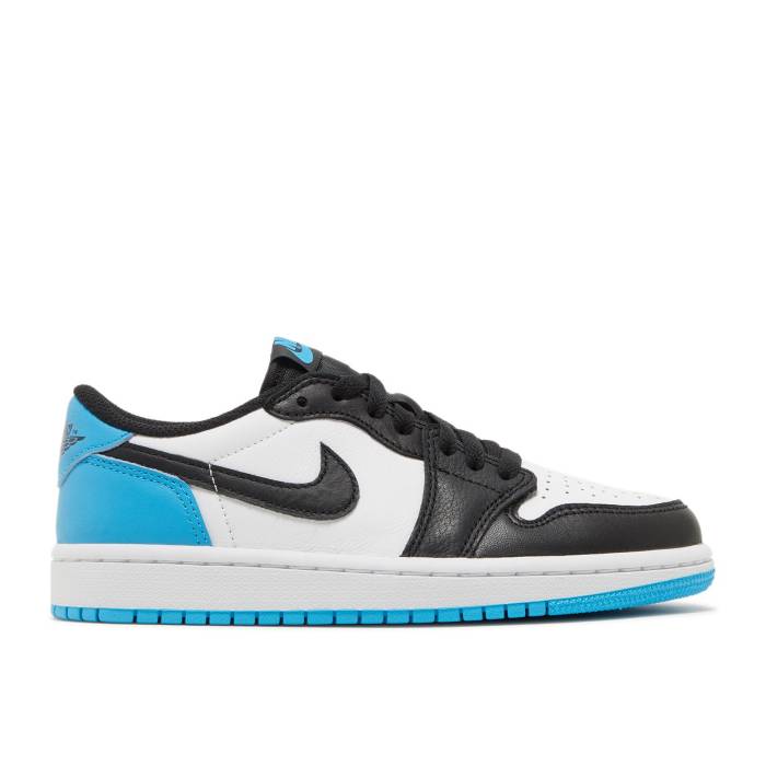 ナイキ エアジョーダン Air Jordan 【 Wmns Jordan 1 Retro Low Og \u0027Unc\u0027 Women White/Black/Dark Powder Blue 】 レトロ レディース 白いこと 白いこと 黒いこと 黒いこと 青碧 青碧