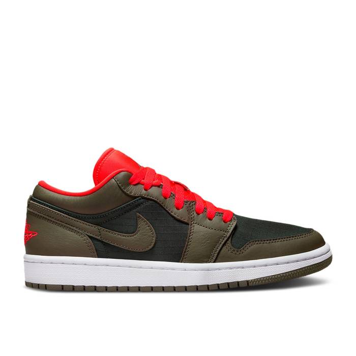 ナイキ エアジョーダン Air Jordan 【 Wmns Jordan 1 Low Se \u0027Black Olive Bright Crimson\u0027 Women Black/Olive/Bright Crimson 】 olive オリーブ レディース 黒いこと 黒いこと olive オリーブ クリムゾン