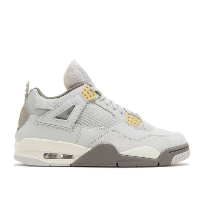 ナイキ エアジョーダン Air Jordan 【 Jordan 4 Retro Se Craft \u0027Photon Dust\u0027 Men Photon Dust/Pale Vanilla/Off White/Grey Fog/Flat Pewter/Sail 】 レトロ メンズ 白いこと 白いこと 薄墨色 薄墨色