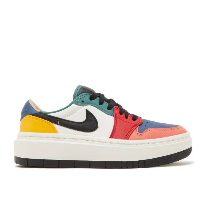 ナイキ エアジョーダン Air Jordan 【 Wmns Jordan 1 Elevate Low \u0027Multi-Color\u0027 Women Sail/Fire Red/Taxi/Black 】 レディース 火の手 Red 赤・赤いこと 黒いこと 黒いこと