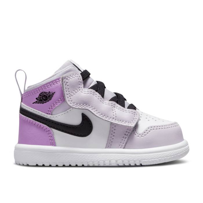 ナイキ エアジョーダン Air Jordan 【 Jordan 1 Mid Alt Td \u0027Barely Grape\u0027 Infant Barely Grape/Black/White/Rush Fuchsia 】 ミッド もの言う花 黒いこと 黒いこと 白いこと 白いこと rush 混雑時