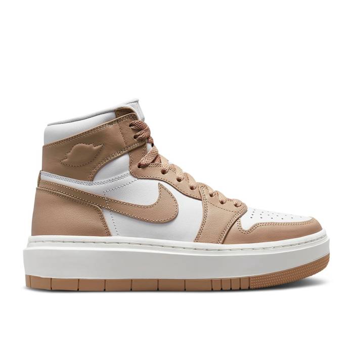 ナイキ エアジョーダン Air Jordan 【 Wmns Jordan 1 Elevate High \u0027Desert\u0027 Women White/Sail/Desert 】 ご機嫌 レディース 白いこと 白いこと