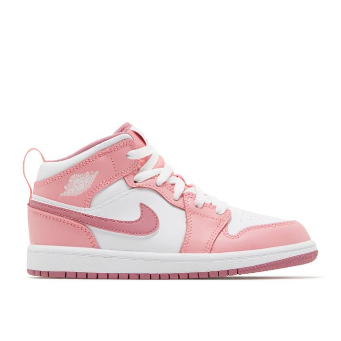 ナイキ エアジョーダン Air Jordan 【 Jordan 1 Mid Ps Valentine Day 2023 Youth Coral Chalk/Desert Berry/White 】 ミッド ジュニア キッズ 白色 ホワイト