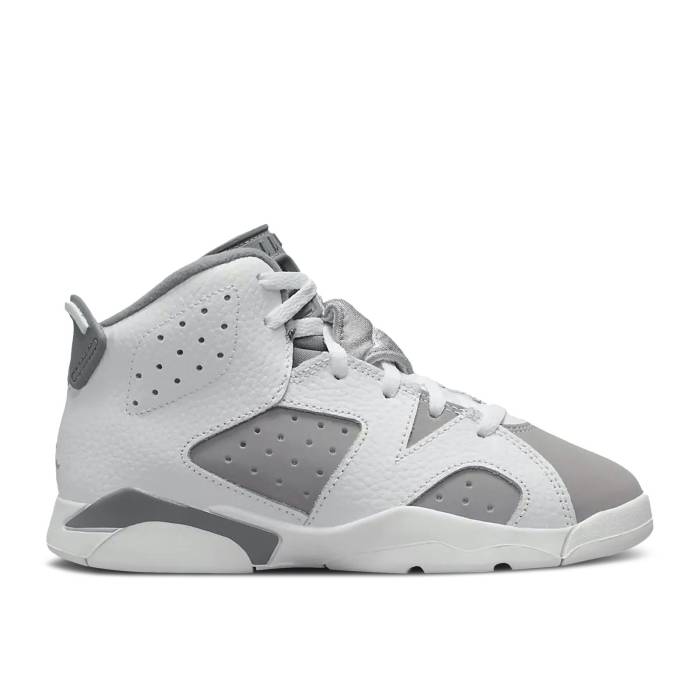ナイキ エアジョーダン Air Jordan 【 Jordan 6 Retro Ps \u0027Cool Grey\u0027 Youth White/Medium Grey/Cool Grey 】 レトロ 御坊っちゃん キッズ 白いこと 白いこと 薄墨色 薄墨色 冷やりとした