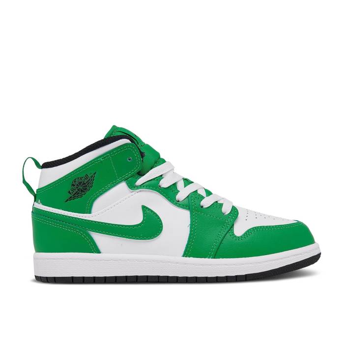 ナイキ エアジョーダン Air Jordan 【 Jordan 1 Mid Ps Lucky Green Youth Lucky Green/Black/White 】 ミッド ジュニア キッズ green 緑・グリーン 黒色 ブラック 白色 ホワイト