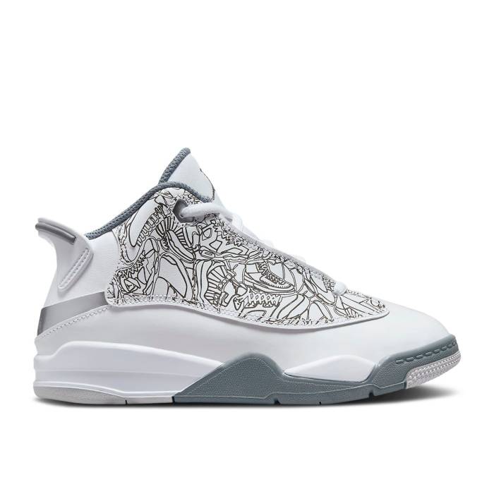 ナイキ エアジョーダン Air Jordan 【 Jordan Dub Zero Ps \u0027White Cool Grey\u0027 Youth White/Metallic Silver/Neutral Grey/Cool Grey 】 絶無 冷やりとした 御坊っちゃん キッズ 白いこと 白いこと Silver しろがね色・しろがね色 薄墨色 薄墨色 クー
