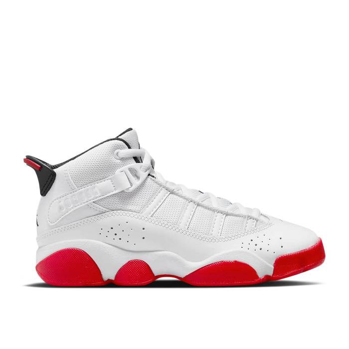 ナイキ　エアジョーダン Air Jordan 【 Jordan 6 Rings Ps 'White University Red' Youth White/Black/University Red 】 リング ジュニア キッズ 白色 ホワイト 黒色 ブラック Red 赤・レッド｜スニケス 60,940円