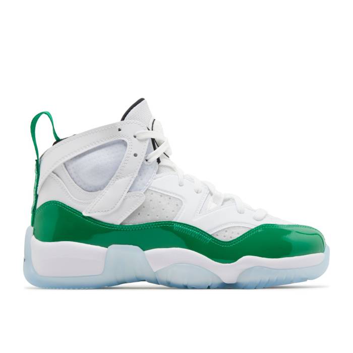 ナイキ エアジョーダン Air Jordan 【 Jumpman Two Trey ガウス \u0027White Lucky Green\u0027 Youth White/Black/Lucky Green 】 Jumpman 飛び降りるマン 御坊っちゃん キッズ 白いこと 白いこと 黒いこと 黒いこと green 緑・緑であること