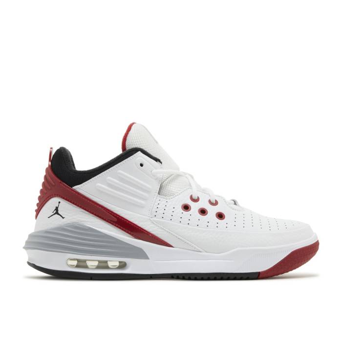 ナイキ エアジョーダン Air Jordan 【 Jordan Max Aura 5 \u0027White Varsity Red\u0027 Men White/Varsity Red/Wolf Grey/Black 】 マックス 雰囲気 メンズ 白いこと 白いこと Red 赤・赤いこと 薄墨色 薄墨色 黒いこと 黒いこと