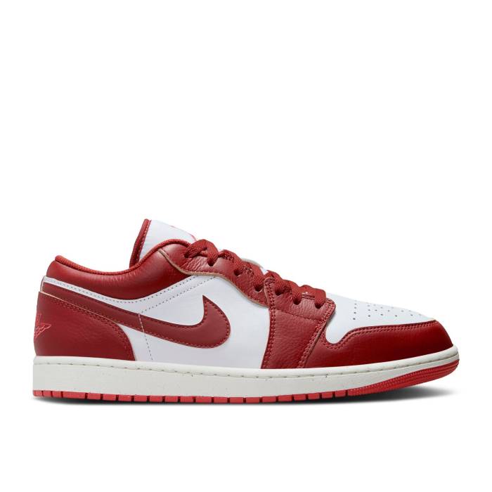 ナイキ エアジョーダン Air Jordan 【 Jordan 1 Low Se \u0027Dune Red\u0027 Men White/Dune Red/Lobster/Sail/Vachetta Tan 】 メンズ 白いこと 白いこと Red 赤・赤いこと