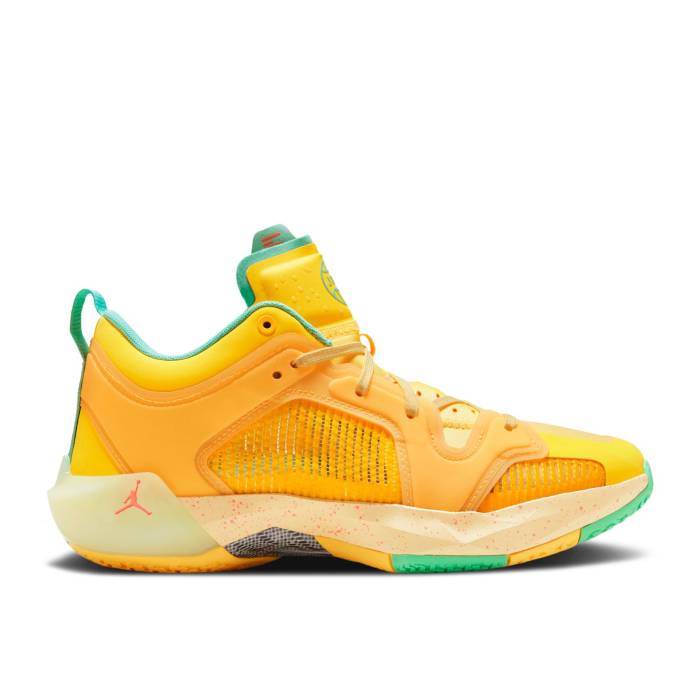 ナイキ エアジョーダン Air Jordan 【 Jordan 37 Low Pf \u0027Eybl\u0027 Men Citron Pulse/Laser Orange/Citron Tint/Green Glow 】 メンズ Laser レーザ orange 橙・オレンジ色 green 緑・緑であること