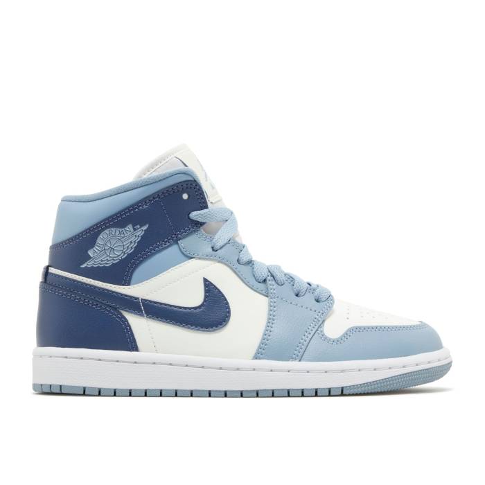 ナイキ エアジョーダン Air Jordan 【 Wmns Jordan 1 Mid \u0027Diffused Blue\u0027 Women Sail/Diffused Blue/Blue Grey 】 ミッド レディース 青み 青色 薄墨色 薄墨色