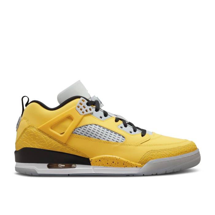 ナイキ エアジョーダン Air Jordan 【 Jordan Spizike Low Premium \u0027Lightning\u0027 Men Varsity Maize/Black/Wolf Grey/Pure Platinum/White/Black 】 Premium 割り増し金 メンズ 黒いこと 黒いこと 薄墨色 薄墨色 純然たる Platinum プラチナ