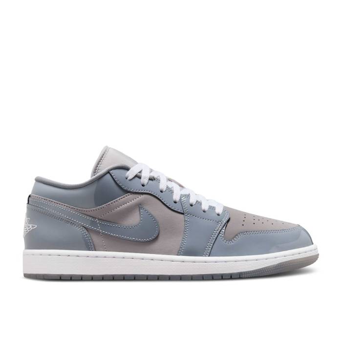 ナイキ エアジョーダン Air Jordan 【 Jordan 1 Low \u0027Patent Cool Grey\u0027 Men Medium Grey/White/Cool Grey 】 冷やりとした メンズ 薄墨色 薄墨色 白いこと 白いこと 冷やりとした