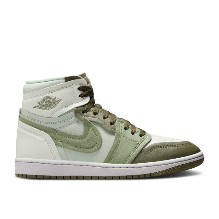 ナイキ エアジョーダン Air Jordan 【 Wmns Jordan 1 High Method Of Make \u0027Medium Olive Oil Green\u0027 Women Medium Olive/Oil Green/Sea Glass/Seafoam 】 ご機嫌 olive オリーブ レディース olive オリーブ green 緑・緑であること レディース靴-スニーカー