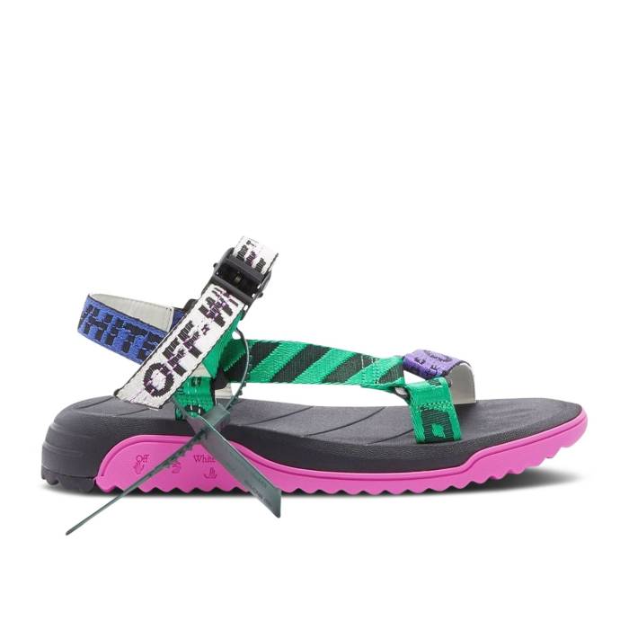 象牙色 Off-White 【 Wmns Trek Sandal \u0027Green Fuchsia\u0027 Women Black/Green/Fuchsia 】 レディース 黒いこと 黒いこと green 緑・緑であること