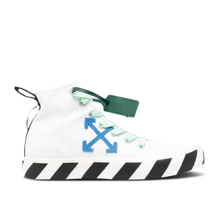 象牙色 Off-White 【 Vulc Sneaker Mid \u0027White Navy\u0027 Men White/Navy 】 靴 スニーカー ミッド メンズ 白いこと 白いこと 紺色 米国海軍