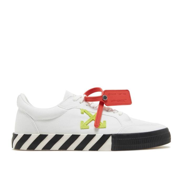 象牙色 Off-White 【 Vulc Sneaker \u0027White Yellow\u0027 Men White/Black/Yellow 】 靴 スニーカー メンズ 白いこと 白いこと 黒いこと 黒いこと yellow 黄味がかった・黄色