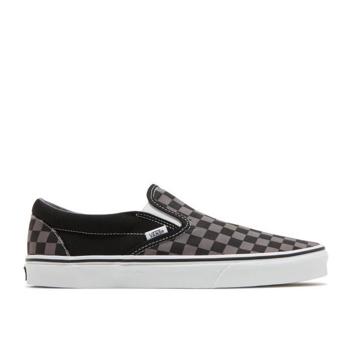 ヴァンズ Vans 【 Classic Slip-On Checkerboard Black Pewter Men 】 クラシック slip-on スリッポン 黒色 ブラック メンズ