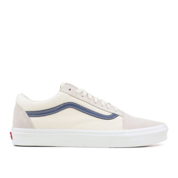 ヴァンズ Vans 【 Old Skool Vintage White Men Vintage White/Vintage Indigo 】 メンズ vintage ビンテージ・ヴィンテージ 白色 ホワイト 藍色・インディゴ