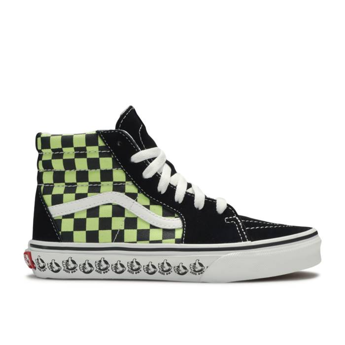 ヴァンズ Vans 【 Bmx Sk8-Hi Zip Kids Black Sharp Green Youth Black/Sharp Green 】 スケートハイ ジュニア キッズ 黒色 ブラック green 緑・グリーン