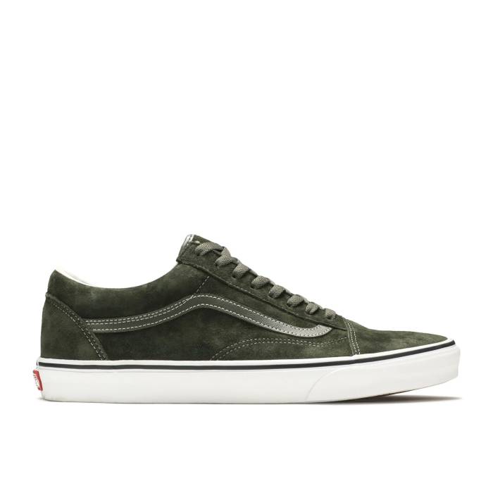 ヴァンズ Vans 【 Old Skool 'Pig Suede - Olive' Men Olive/True White 】 スエード・スウェード メンズ olive オリーブ 白色 ホワイト｜スニケス 40,040円