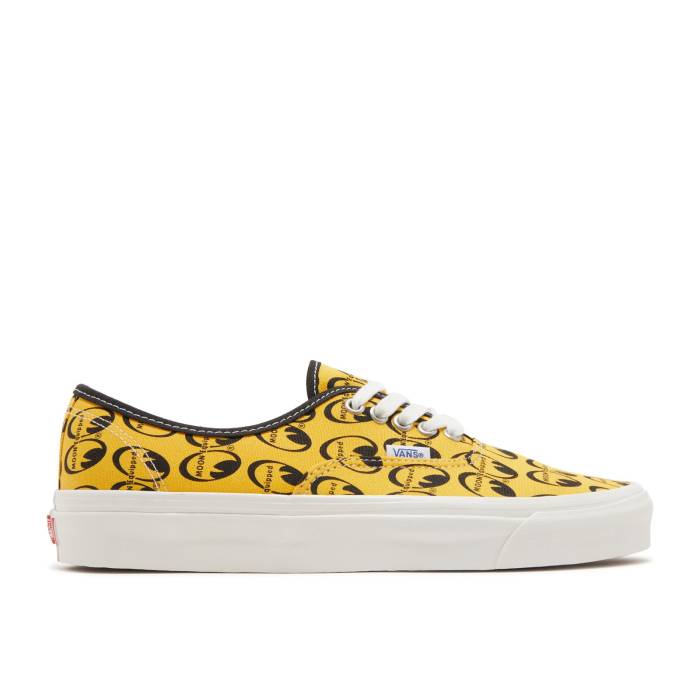 ヴァンズ Vans 【 Mooneyes X Authentic 44 Dx \u0027Anaheim Factory - Yellow\u0027 Men Yellow 】 オーセンティック 製造所 メンズ yellow 黄味がかった・黄色