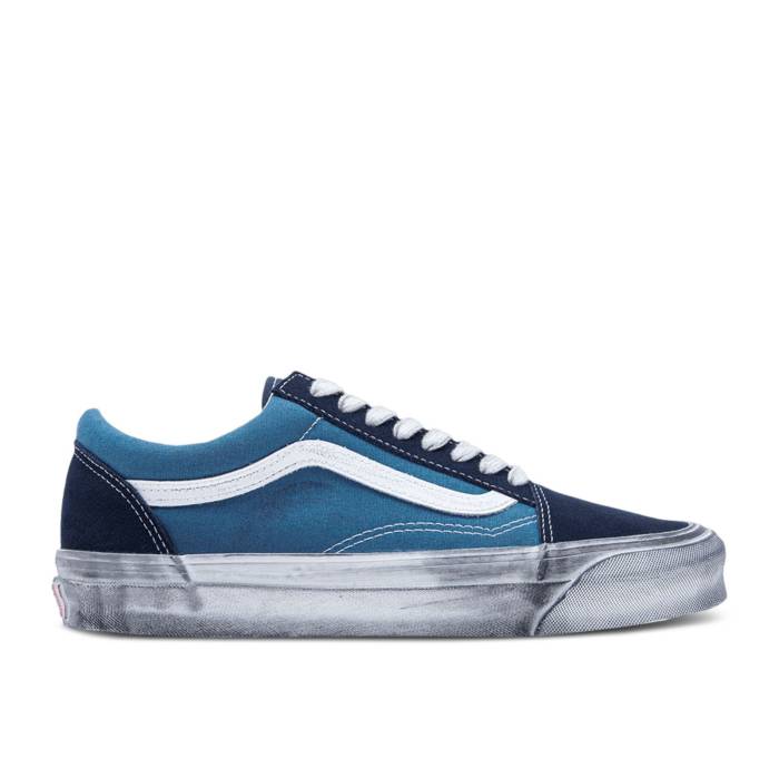 ヴァンズ Vans 【 Og Old Skool Lx \u0027Stressed - Navy\u0027 Men Navy/Stv Navy 】 メンズ 紺色 米国海軍