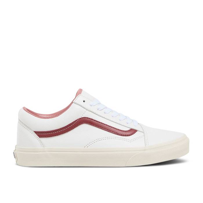 ヴァンズ Vans 【 Old Skool \u0027Premium Leather - White Russet Brown\u0027 Men White/Russet Brown 】 なめし革 白いこと 白いこと メンズ 白いこと 白いこと 赤銅色 赤銅色