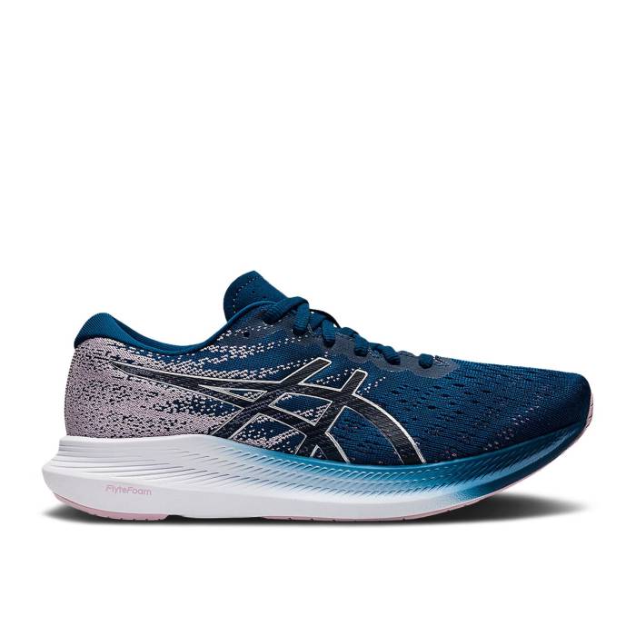 アシックス Asics 【 Wmns Evoride 3 \u0027Mako Blue Pink\u0027 Women Mako Blue/Pure Silver 】 青碧 青碧 レディース 青碧 青碧 純一無雑 Silver しろがね色・しろがね色